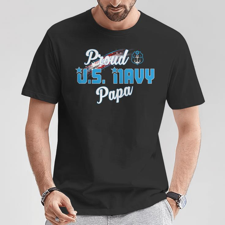 Proud Us Navy Papa Veteran Day T-Shirt Unique Gifts