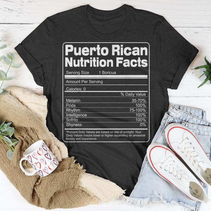 Puerto Rican Nutrition Facts For Puerto Rican T-Shirt Unique Gifts