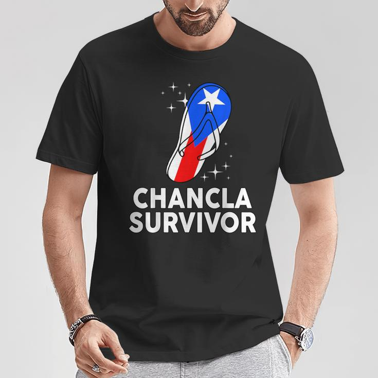 Puerto Rico Hispanic Heritage Month Chancla Survivor Rican T-Shirt Funny Gifts