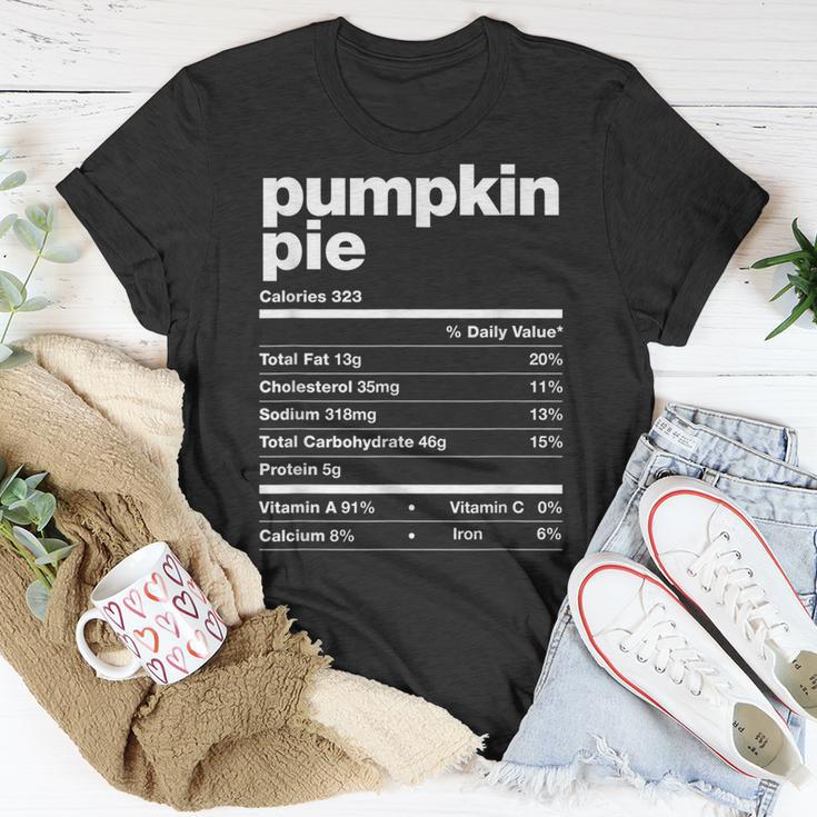 Pumpkin Pie Nutrition Facts Thanksgiving Matching Family T-Shirt Unique Gifts