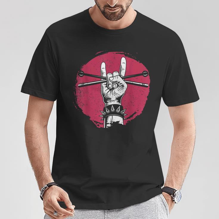 Punk Band Drum Kit T-Shirt Lustige Geschenke