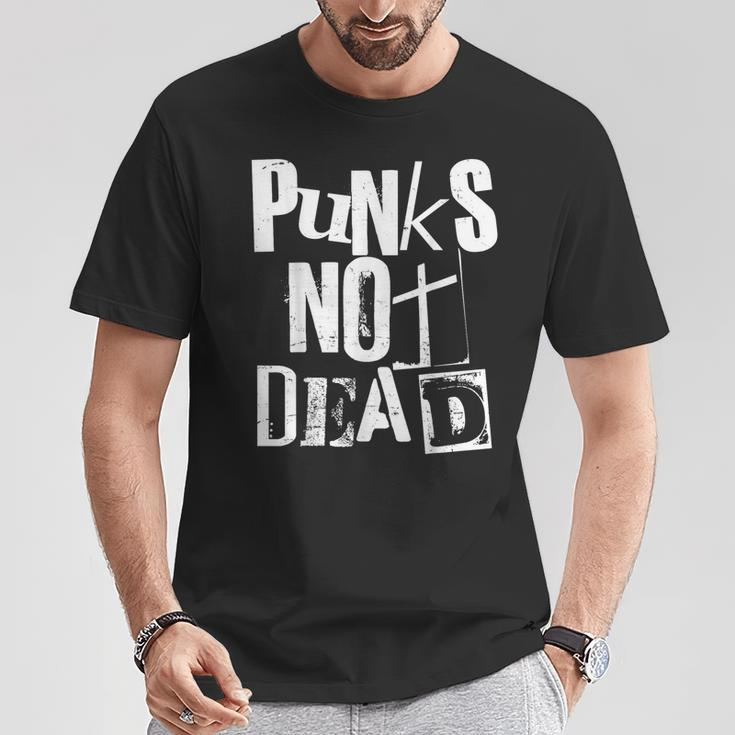 Punk Not Dead Vintage Grunge Punk Is Not Dead Rock T-Shirt Lustige Geschenke