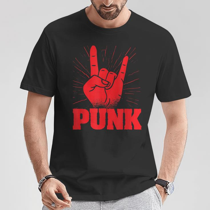 Punk Mohawk Punk Rocker Punker Black T-Shirt Lustige Geschenke