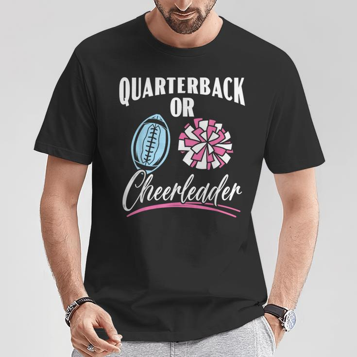 Quarterback Or Cheerleader Baby Announcement Gender Reveal T-Shirt Unique Gifts
