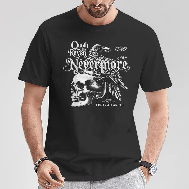 Quoth The Raven Nevermore By Edgar Allan Poe T-Shirt Unique Gifts