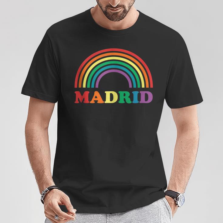 Rainbow Pride Gay Lgbt Parade Madrid T-Shirt Unique Gifts