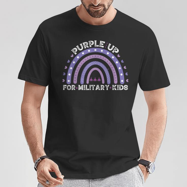 Rainbow Purple Up Military Child Awareness T-Shirt Funny Gifts