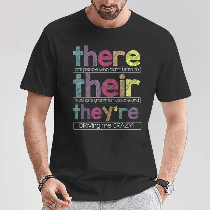 There Their They'reEnglish Grammar Teacher T-Shirt Unique Gifts