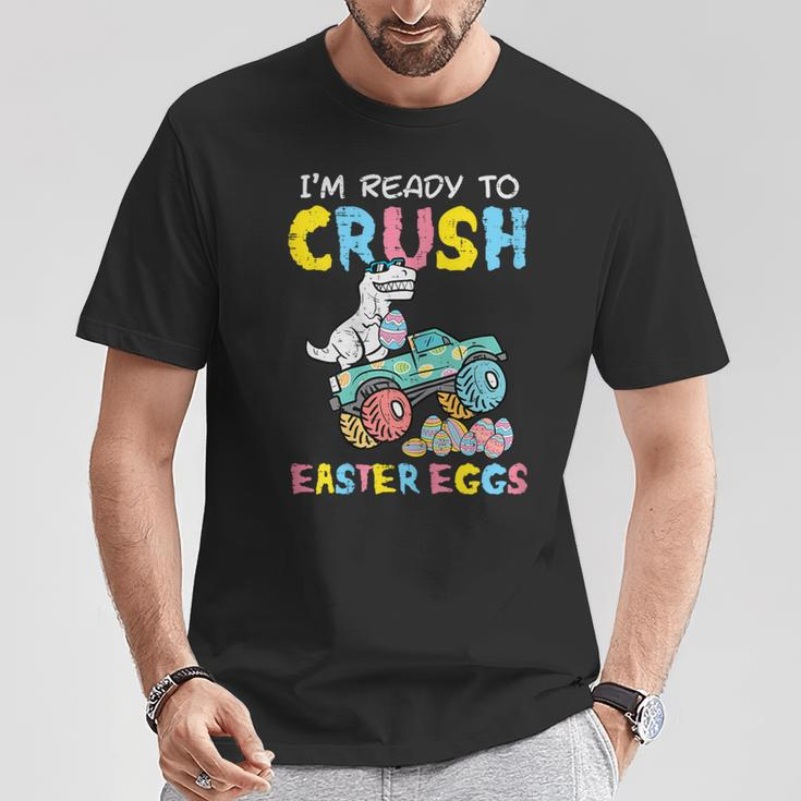 Ready To Crush Easter Eggs Dino Monster Truck Toddler Boys T-Shirt Unique Gifts