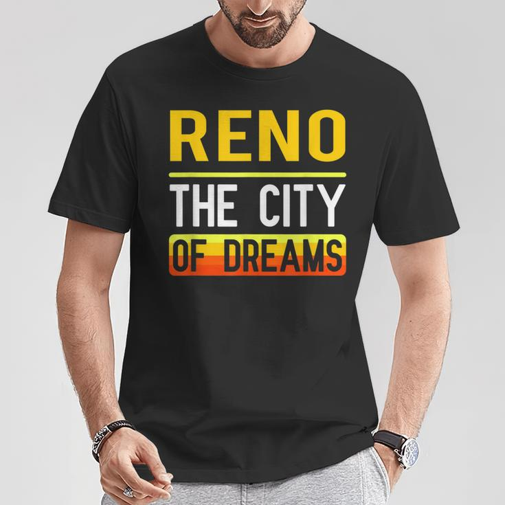Reno The City Of Dreams Nevada Souvenir T-Shirt Unique Gifts