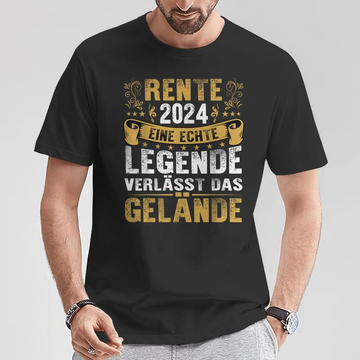 Rente 2024 Eine Echte Legende Verlässt Das Gelände Rentner T-Shirt Lustige Geschenke