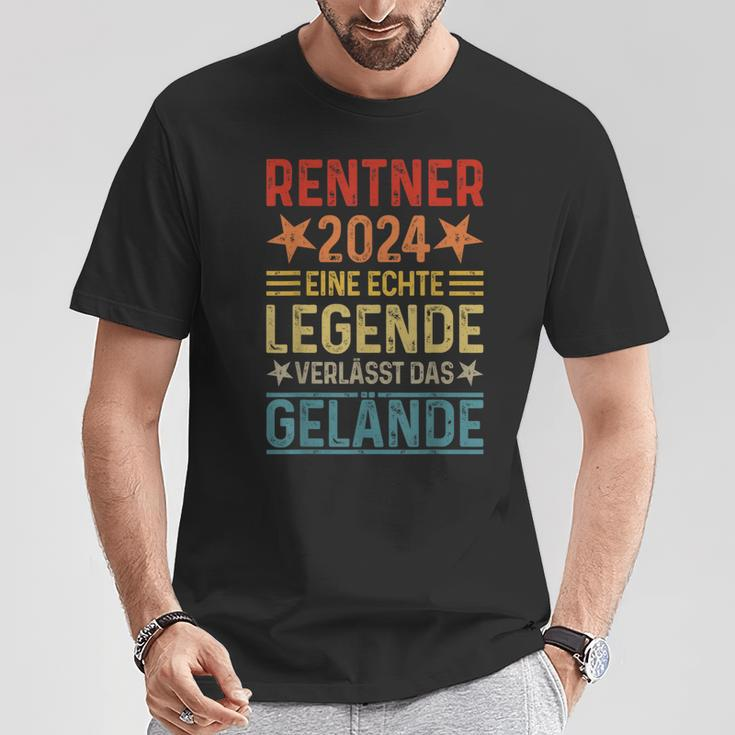 Rente Eine Echte Legende Verlässt Das Gelände Rentner 2024 T-Shirt Lustige Geschenke