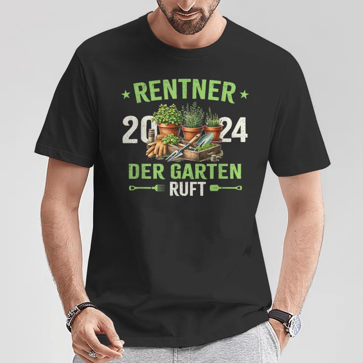 Rentner 2024 Der Garten Ruft Rente 2024 T-Shirt Lustige Geschenke