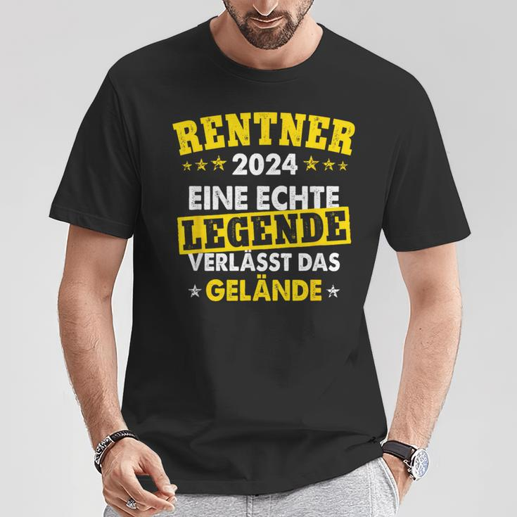 Rentner 2024 Eine Echte Legende Verlässt Das Gelände T-Shirt Lustige Geschenke