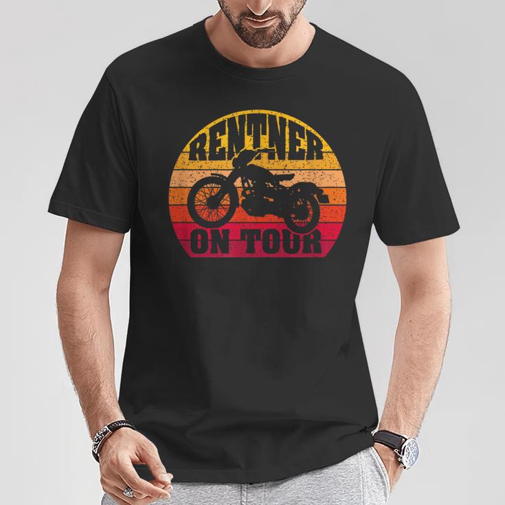 Rentner On Tourintage Motorcycle Biker T-Shirt Lustige Geschenke