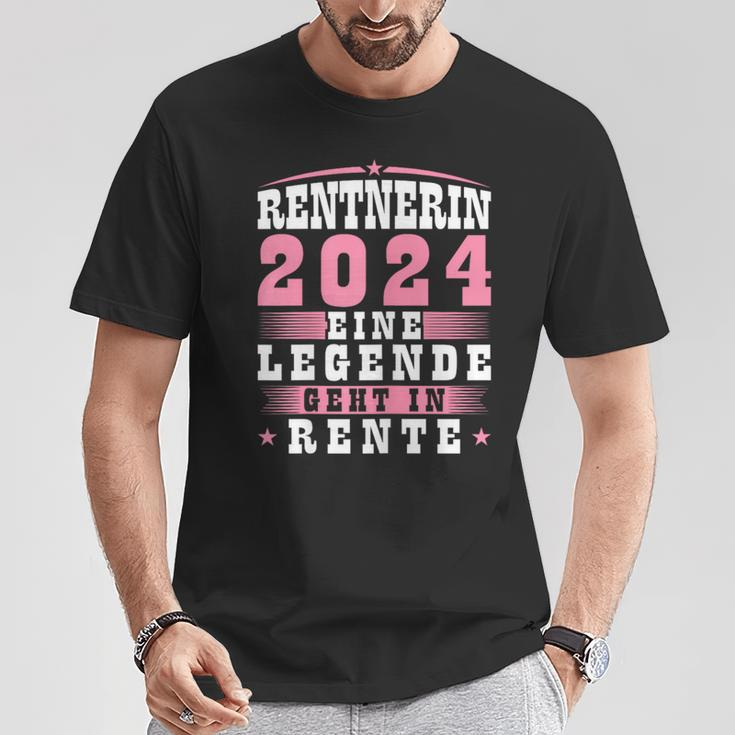 Rentnerin 2024 Eine Legende Geht In Rente T-Shirt Lustige Geschenke