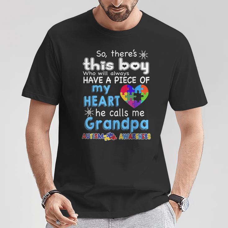 There's This Boy-He Call Me Grandpa Autism Awareness T-Shirt Unique Gifts