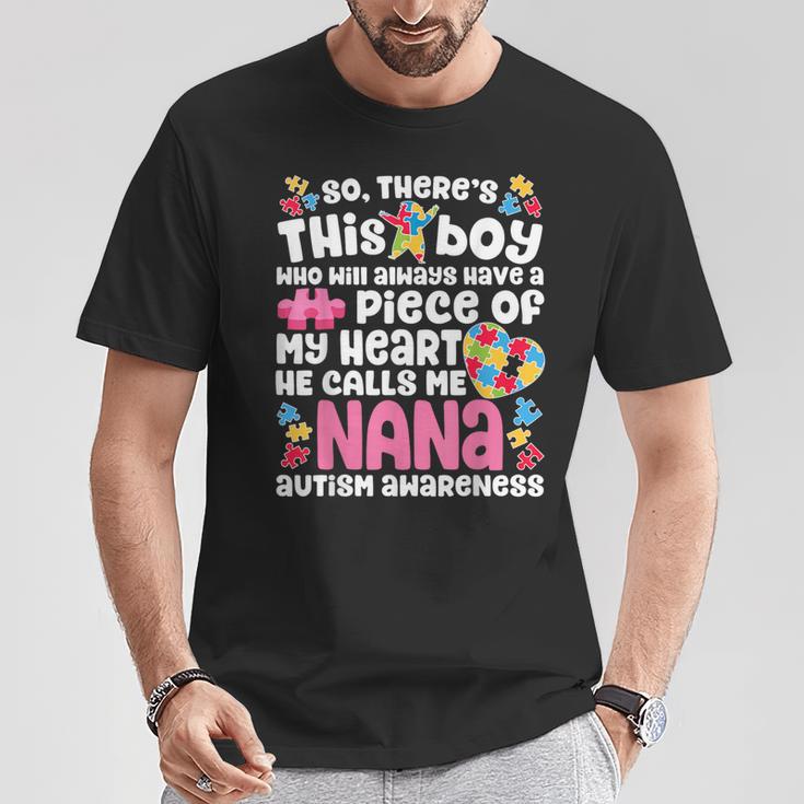 There's This Boy He Calls Me NanaAutism Awareness T-Shirt Unique Gifts