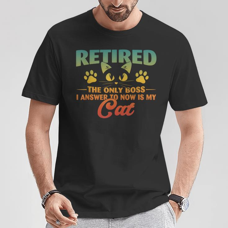 Retired Cat Retirement 2024 Decoration Women T-Shirt Unique Gifts
