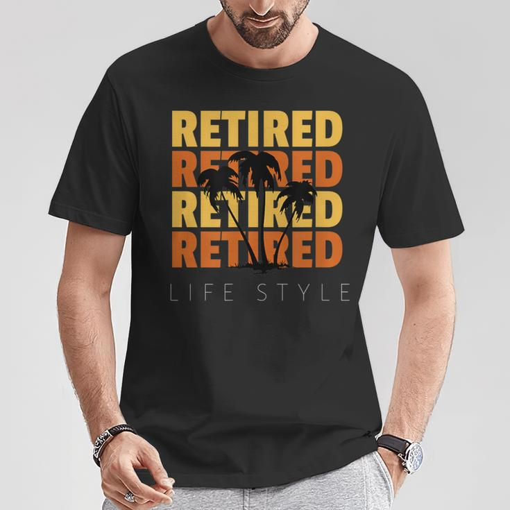 Retired Vacation Tropical Beach Lifestyle Retirement T-Shirt Unique Gifts