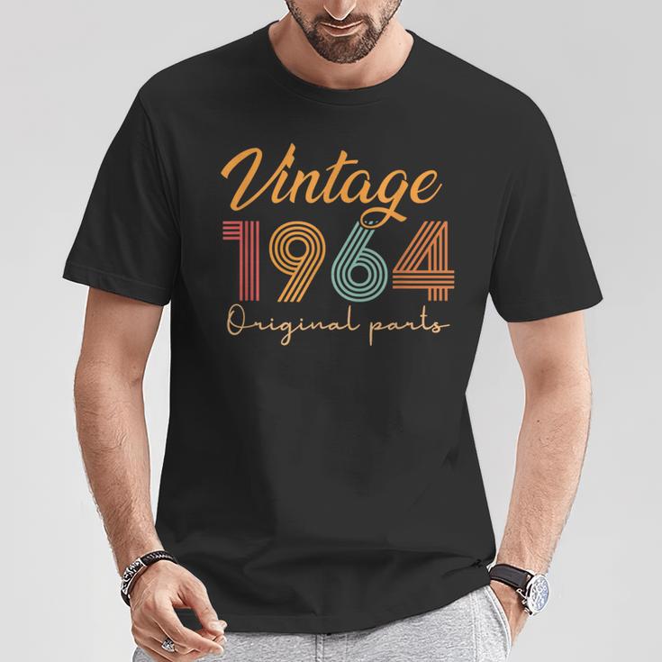 Retro 60Th Birthday Vintage 1964 Original Part 60 Year Old T-Shirt Unique Gifts