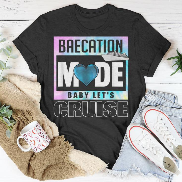 Retro Baecation Mode Baby Let's Cruise Love Vacation Couples T-Shirt Unique Gifts