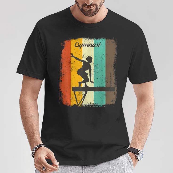 Retro Balance Beam Gymnast For Gymnastics Lovers T-Shirt Unique Gifts