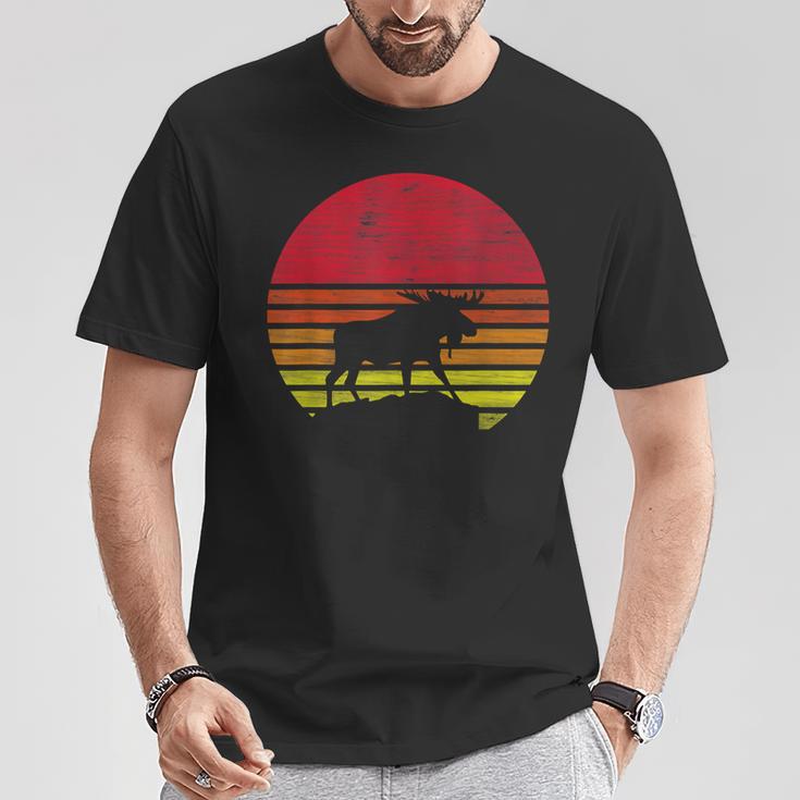 Retro Elk Silhouette T-Shirt Lustige Geschenke