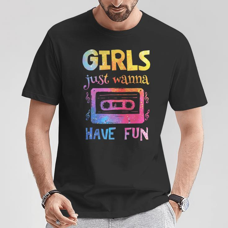 Retro Girls Just Wanna Have Fun Nostalgia 1980S 80'S T-Shirt Unique Gifts