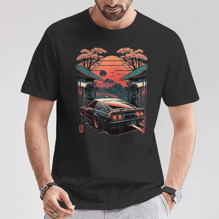 Retro Japanese Car Racing Drifting Lover Racing Cars T-Shirt Unique Gifts