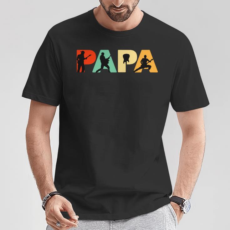 Retro Lead-Gitarre Papa Lustiger Papa Lead-Gitarre Spieler T-Shirt Lustige Geschenke