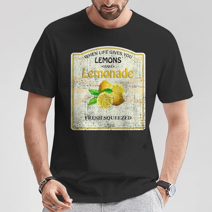 Retro Limonade T-Shirt: Wenn Das Leben Zitronen Gibt, German Design Lustige Geschenke