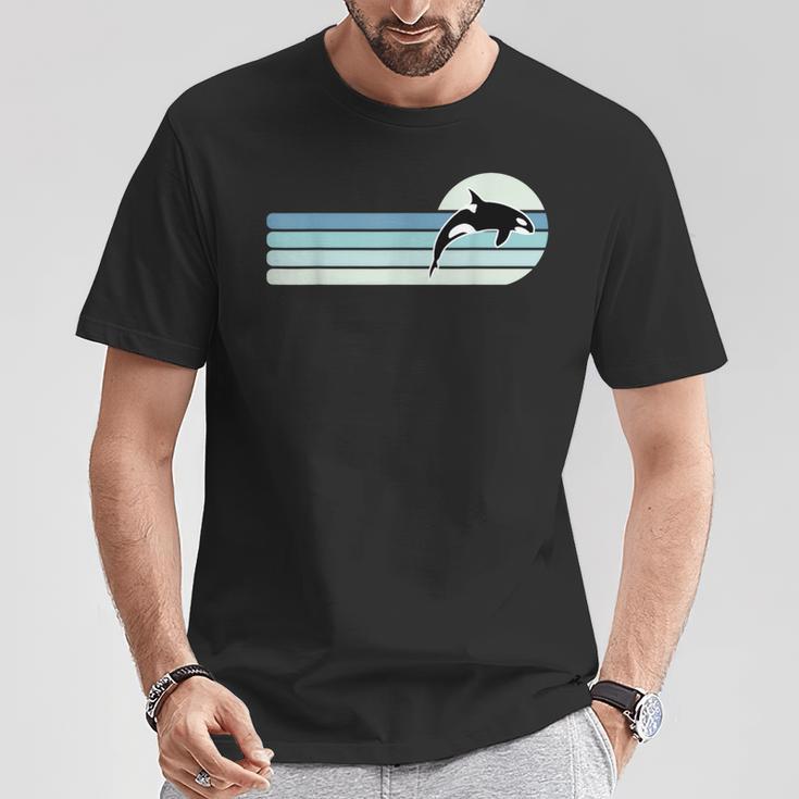 Retro Orca Whale T-Shirt Lustige Geschenke