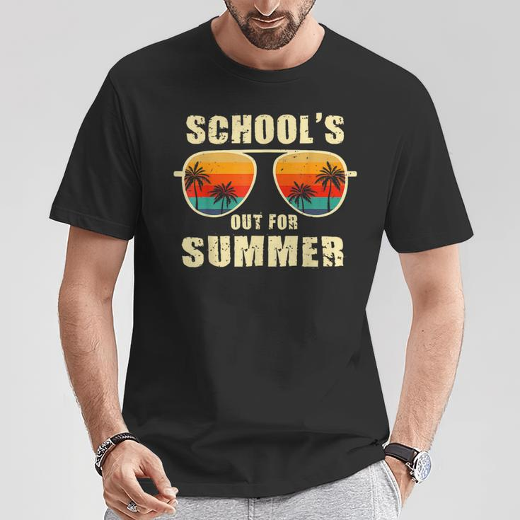 Retro Schools Out For Summer Last Day Of School Teacher Boy T-Shirt Funny Gifts