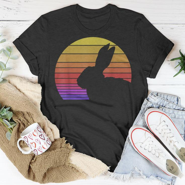Retro Style Rabbit Silhouette Vintage T-Shirt Unique Gifts