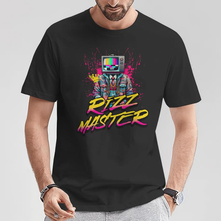 Retro Tv Head Rizz Master Vintage Cool Kid Statement T-Shirt Unique Gifts