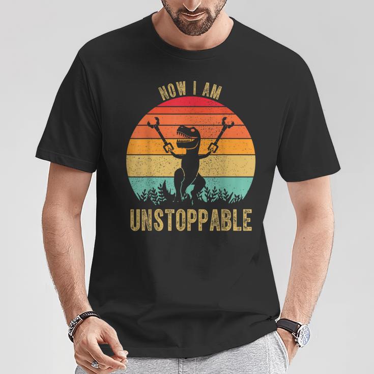 Retro Now I Am Unstoppable T-Rex Vintage T-Shirt Unique Gifts