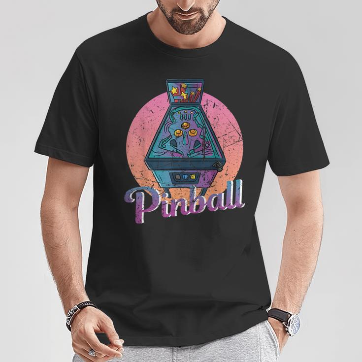 Retro Vintage Arcade Distressed Look Pinball T-Shirt Unique Gifts