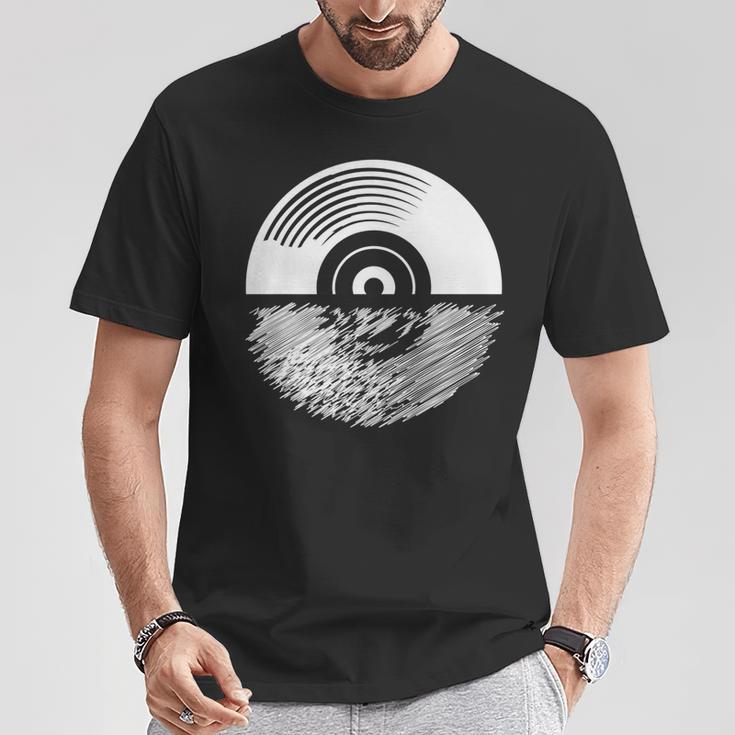 Retro Vinyl Record Sunset Vintage Music Lover 33 45 78 T-Shirt Unique Gifts