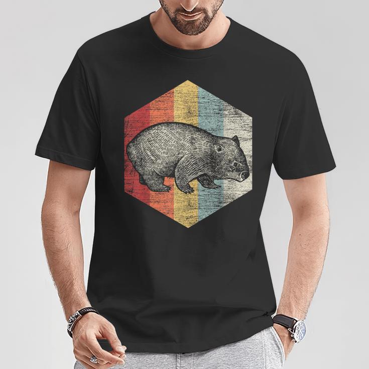 Retro Wombat T-Shirt Lustige Geschenke