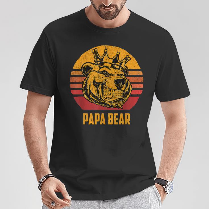 Retrointage Papa Bär Denatertag Geschenk T-Shirt Lustige Geschenke