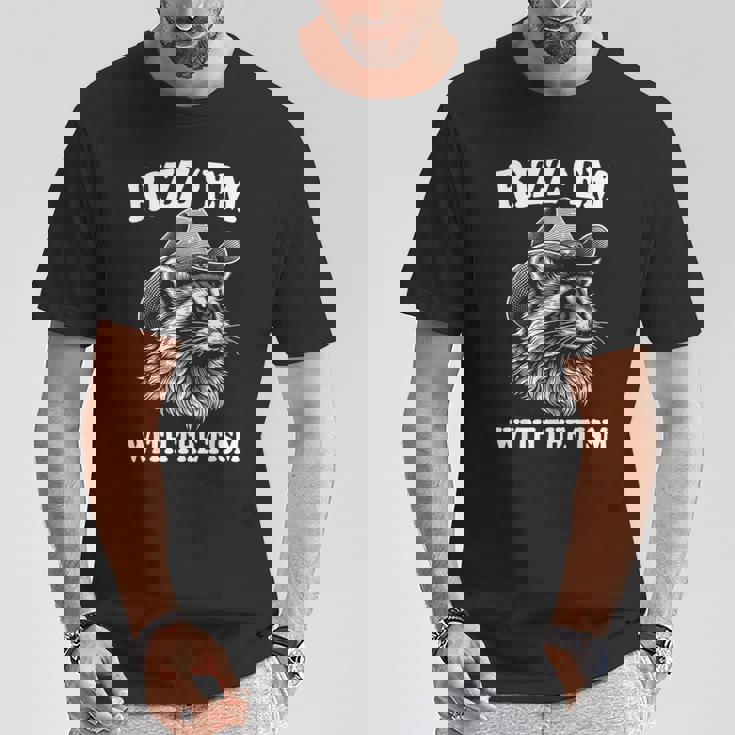 Rizz Em With The Tism Raccoon Meme T-Shirt Funny Gifts