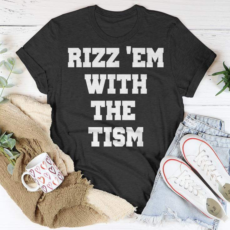 Rizz 'Em With The 'Tism Thanksgiving T-Shirt Unique Gifts