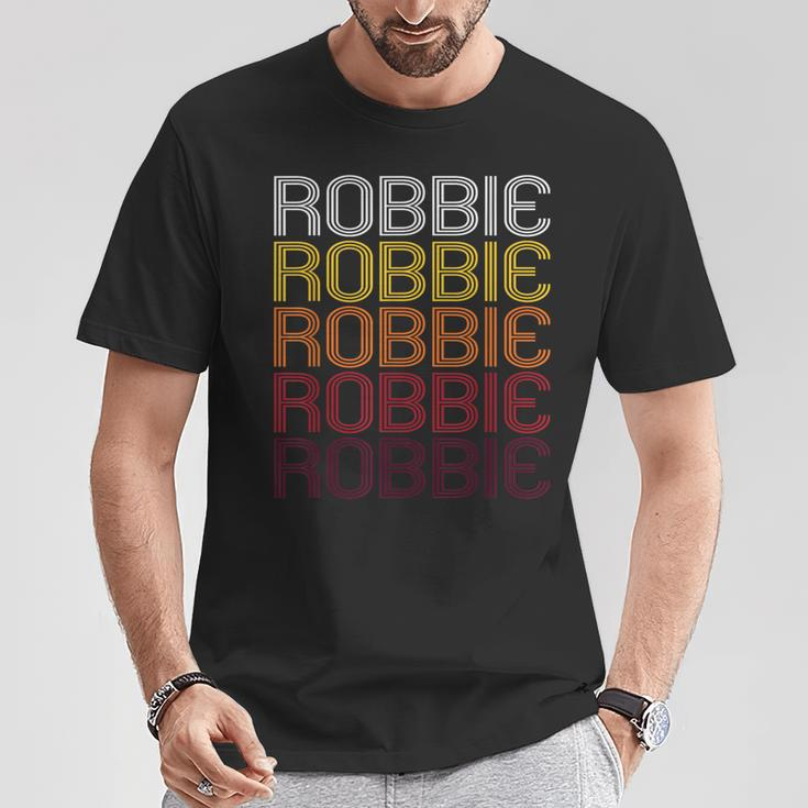 Robbie Retro Wordmark Pattern Vintage Style T-Shirt Lustige Geschenke