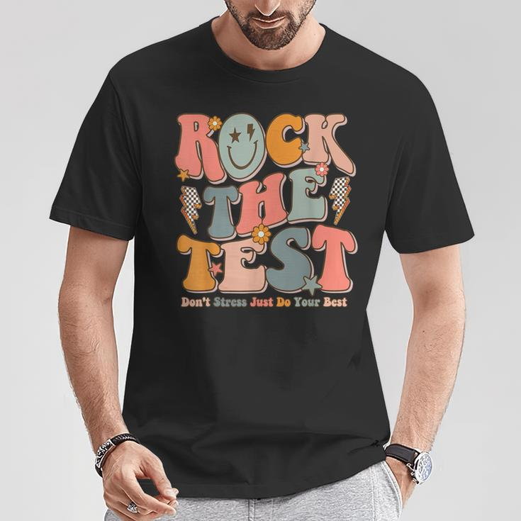 Rock The Test Testing Day Don't Stress Do Your Best Test Day T-Shirt Unique Gifts