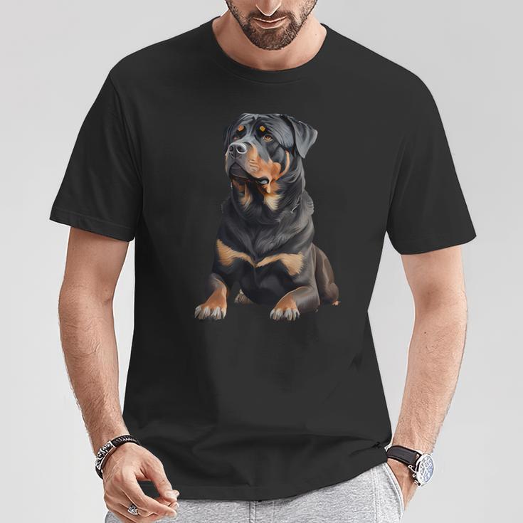 Rottweiler Dog Rottweiler Black T-Shirt Lustige Geschenke