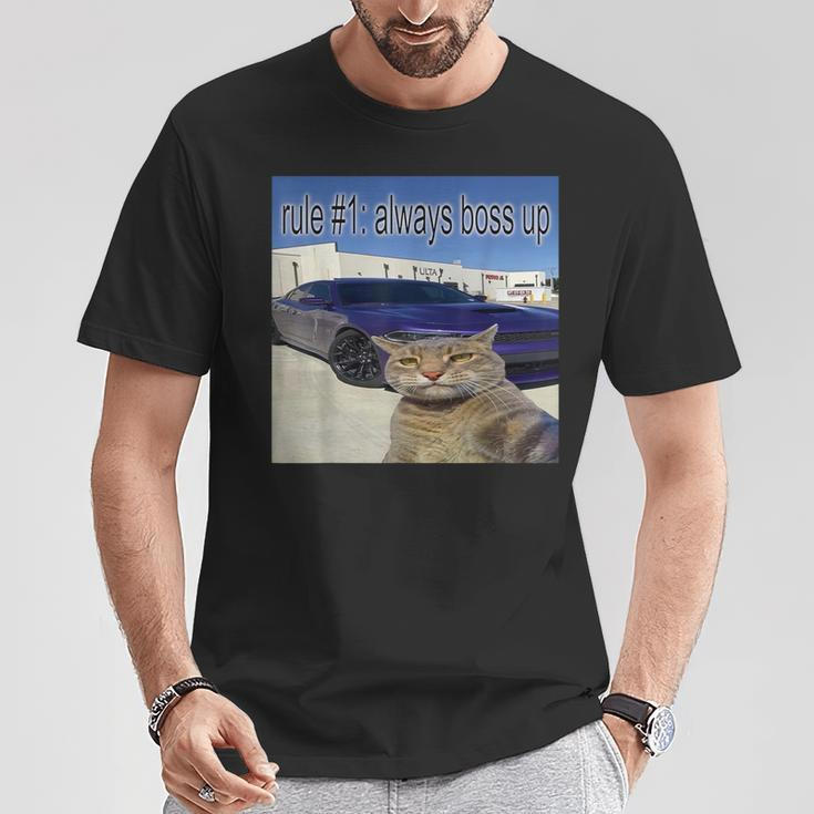 Rule 1 Always Boss Up Cat Meme For Women T-Shirt Unique Gifts