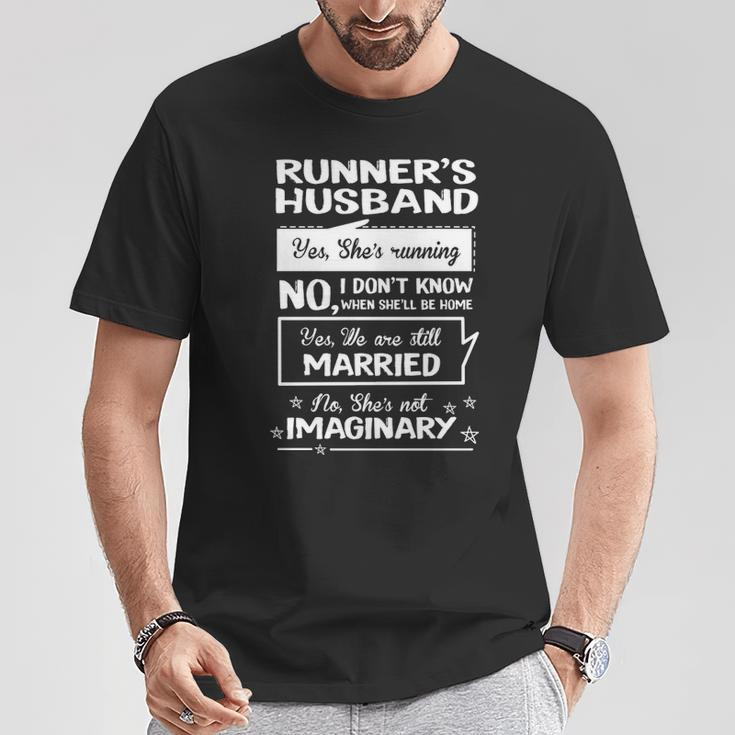 Runner's Husband Running T-Shirt Unique Gifts
