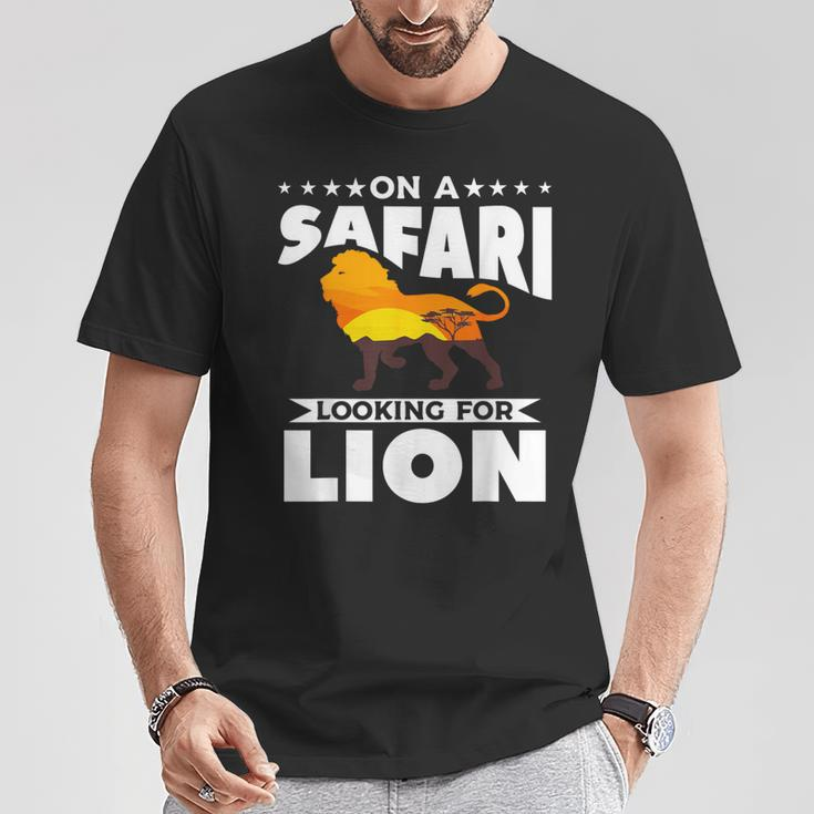 On A Safari Looking For Lion Family Vacation T-Shirt Unique Gifts