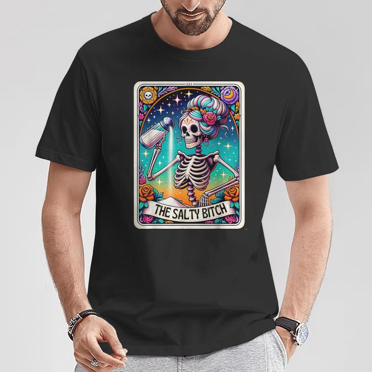 The Salty Bitch Tarot Card Skeleton T-Shirt Unique Gifts